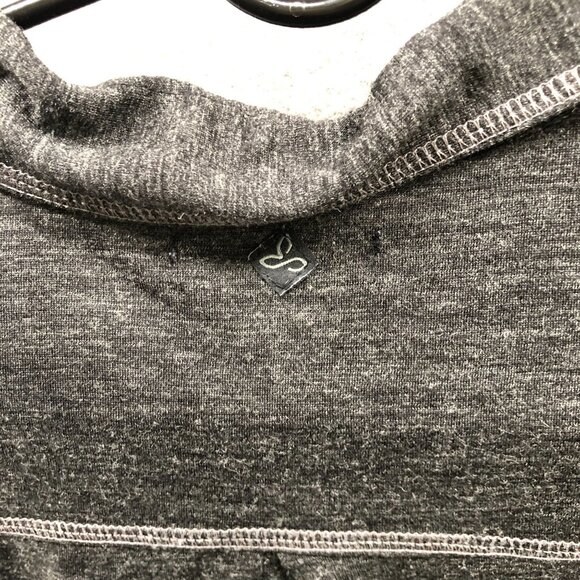 Prana Besha Wool Blend Long Sleeve T Shirt Womens L Gray Henley Collared - Picture 9 of 9